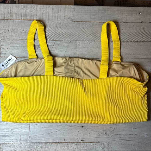Old Navy Women's Size 4X Rib Bikini Top Adjustable Straps Yellow NWT! - Picture 7 of 16